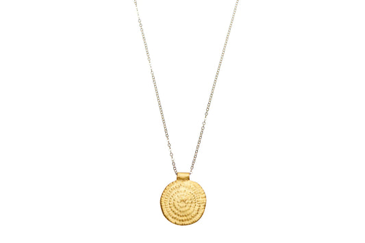 Pharaoh's Sun Dial 2 Necklace - Gold