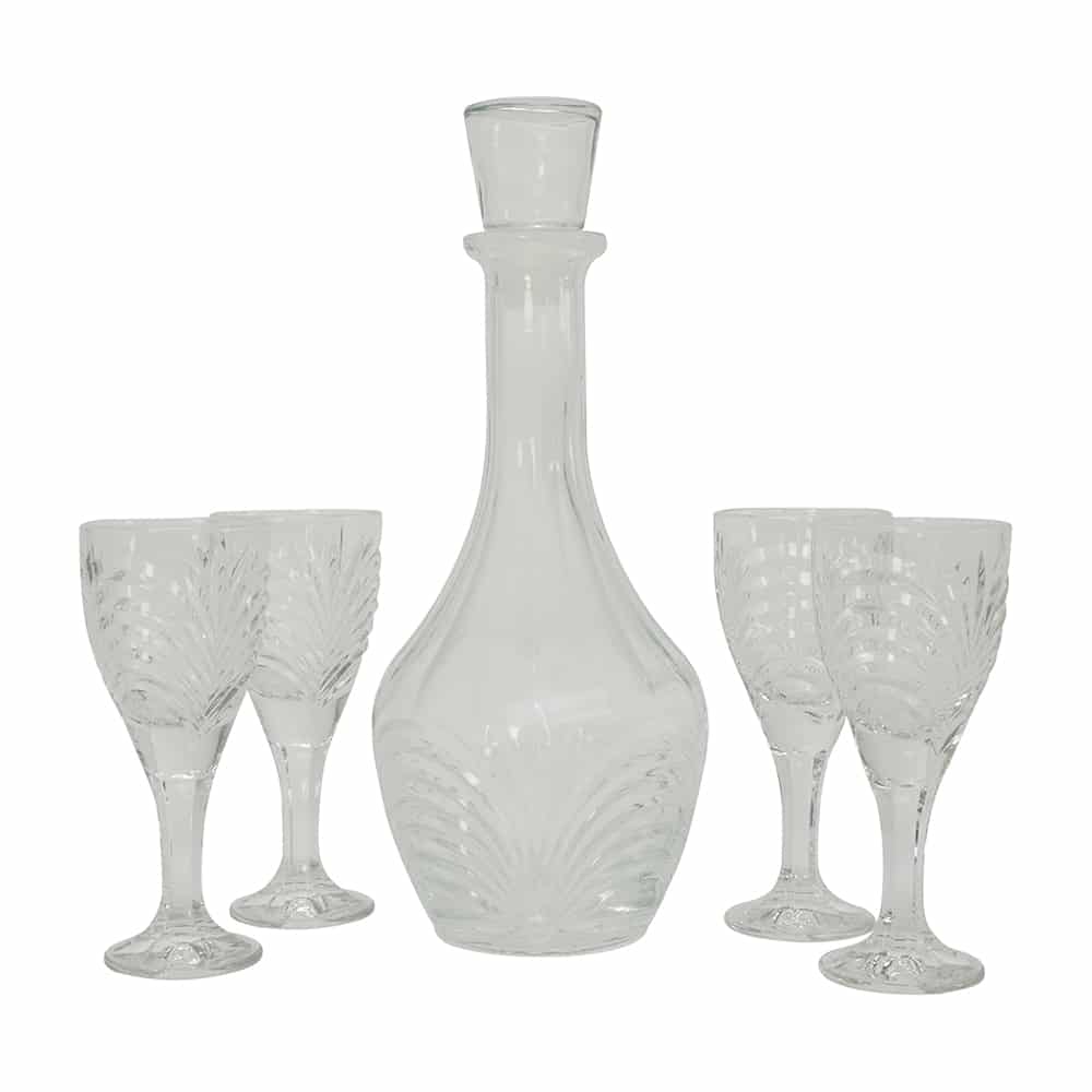 Art Deco Decanter Set - 5pc