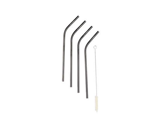 Black Drinking Straws 4pk