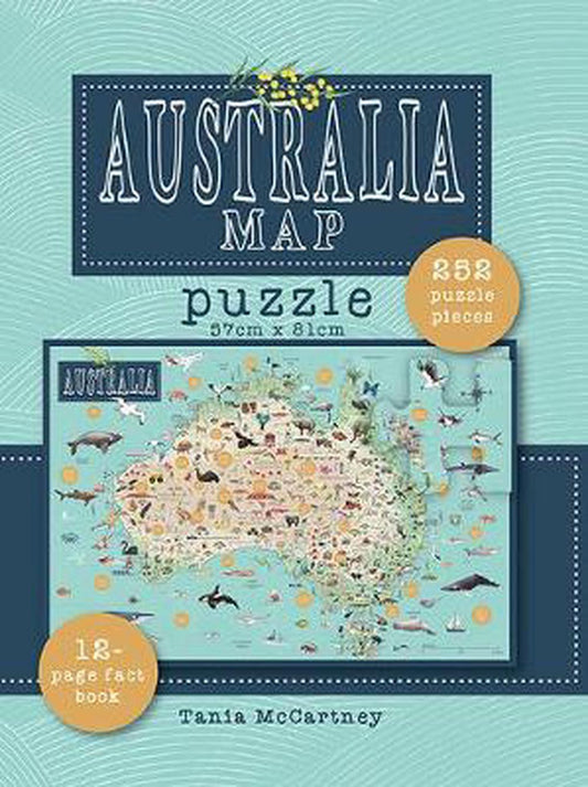 Puzzle -  252 Piece, Australia Map Jigsaw