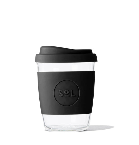4oz Handblown Glass Reusable Cup - Basalt Black