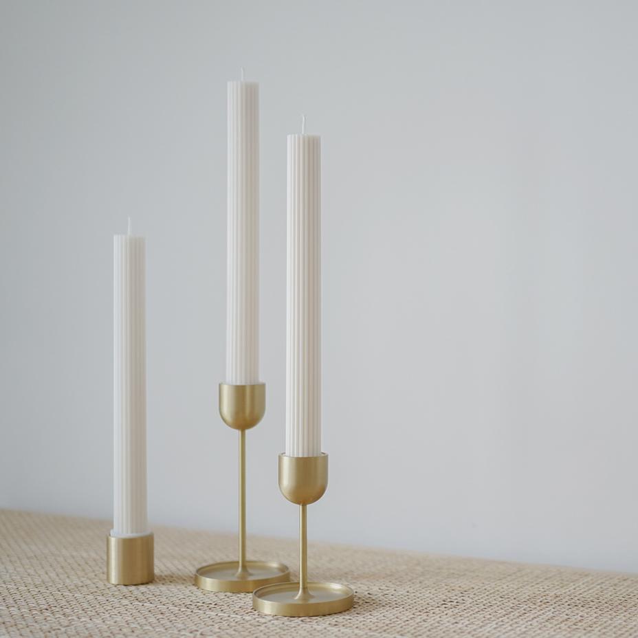 Fountain Brass Candle Holder