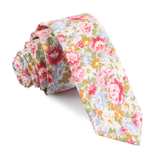 Daisy Floral Cotton Tie