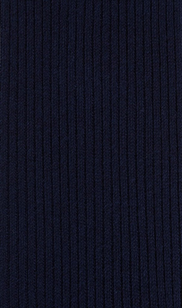 Dark Midnight Navy Blue Ribbed Socks