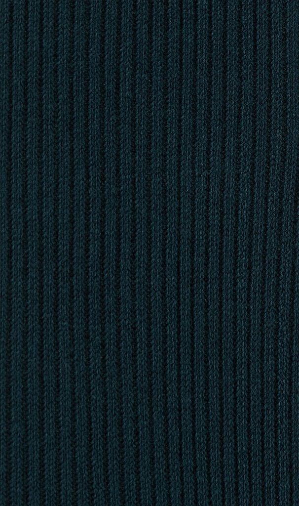 Dark Peacock Green Ribbed Socks