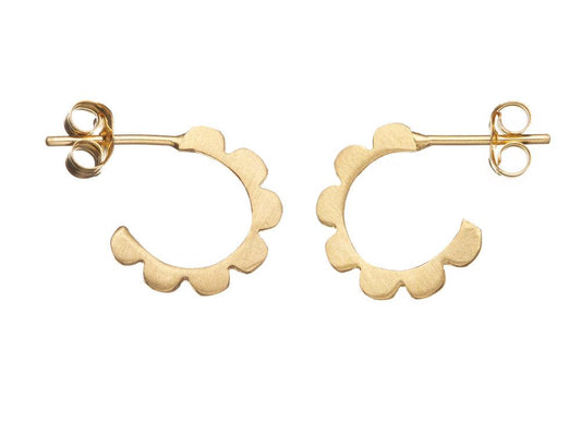 Small Frill Hoops - Gold