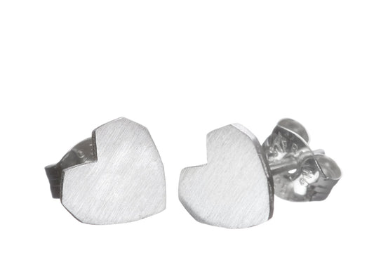 Heart Stud - Polished Gold