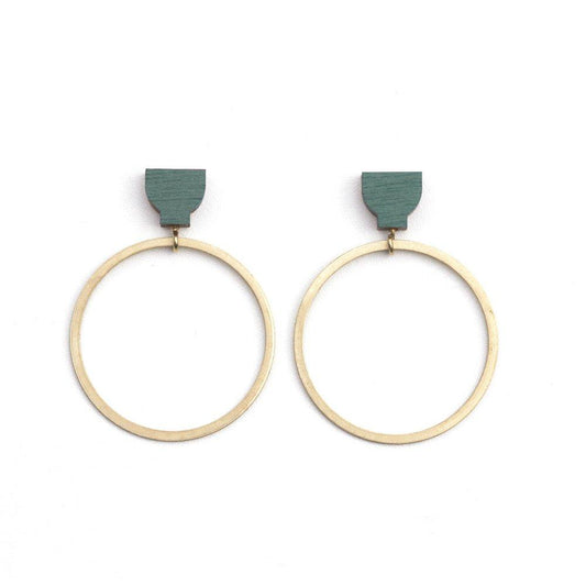 Hoop Earrings - Green