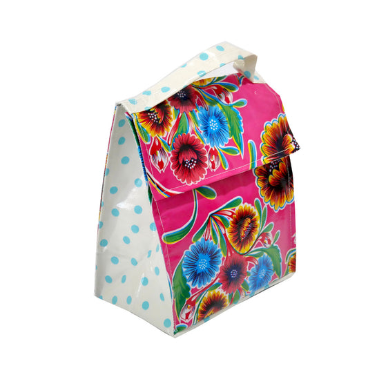 Pink Sweet Flower Insulated Lunch Bag