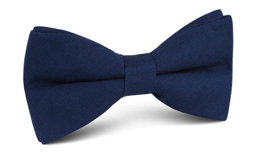 Navy linen Bow Tie