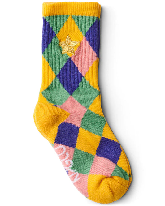 Harlequin Party Socks 5-8Yrs