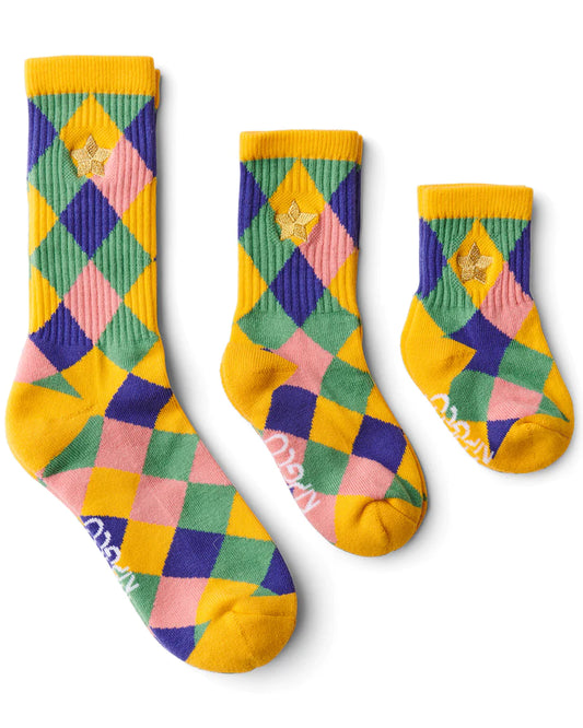 Harlequin Party Socks Adults 36-40