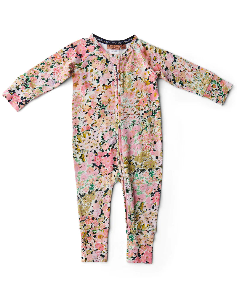 You're Beautiful - Organic Long Sleeve Zip Romper