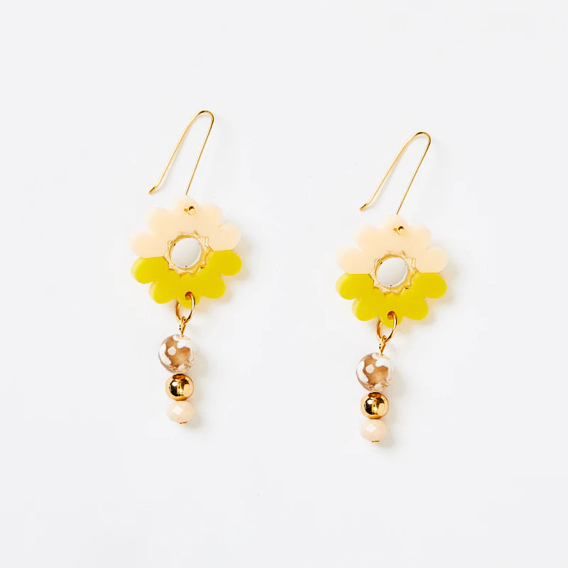 Magnolia Earrings - Yellow