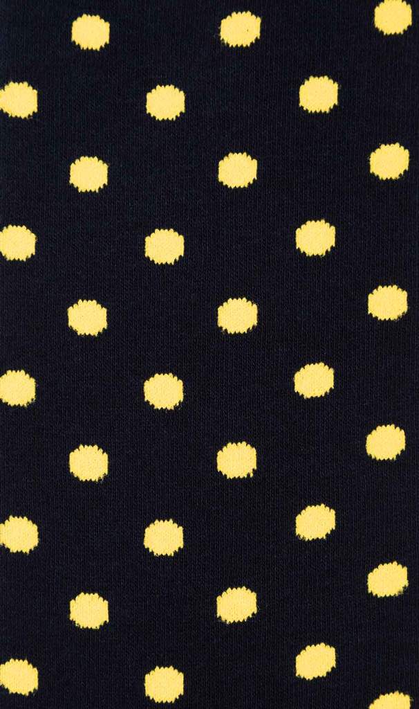 Midnight Blue on Yellow Polka Dot Socks