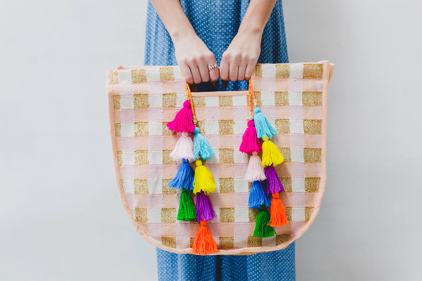 Multicoloured beaded Tassel