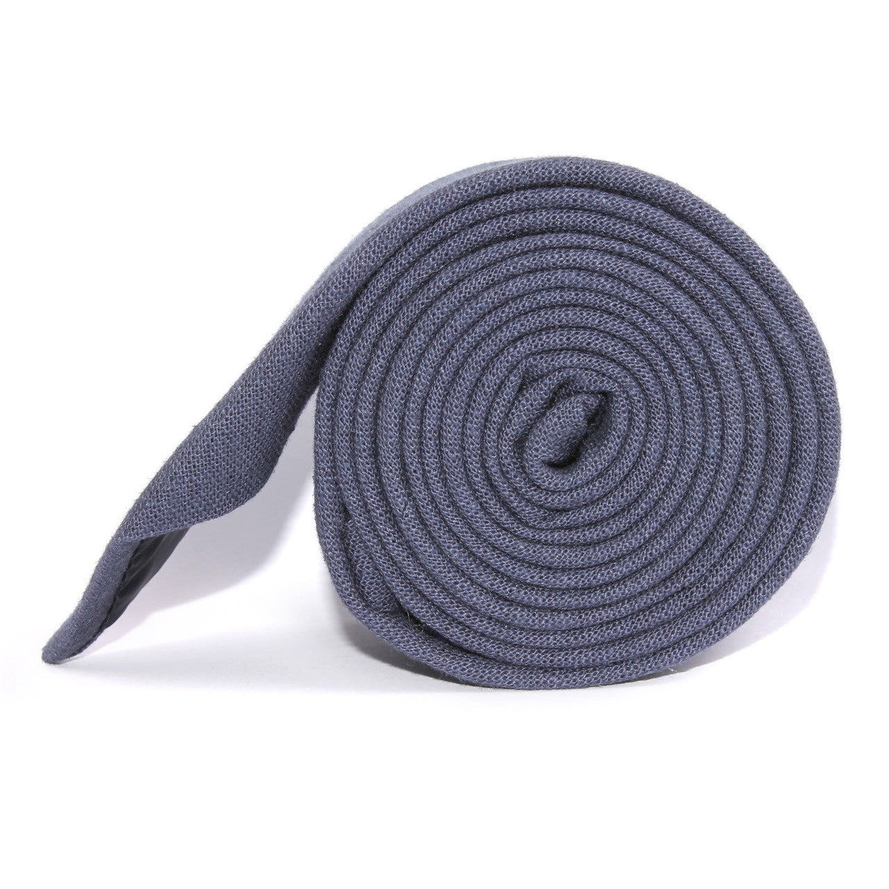OTAA Navy Blue Slub Linen Skinny Tie