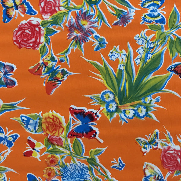 Butterfly Orange Tablecloth 120cm x 120cm