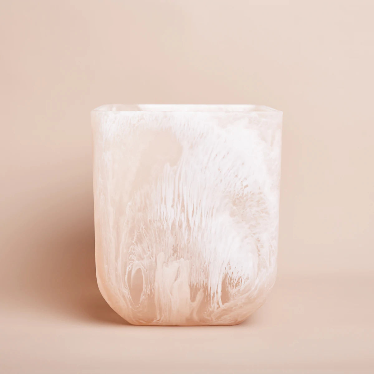 Flow Resin Bin / Planter - Peach Blush