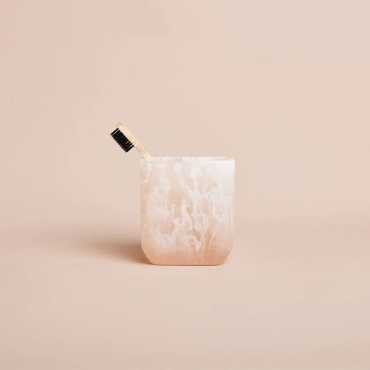 Flow Resin Toothbrush Holder - Peach Blush