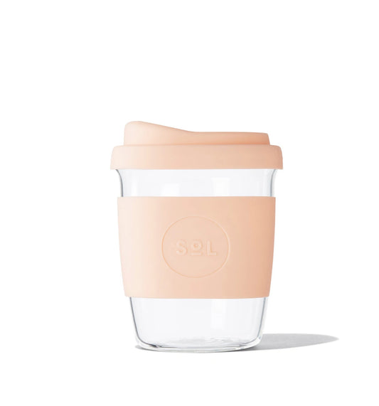 4oz Handblown Glass Reusable Cup - Paradise Peach