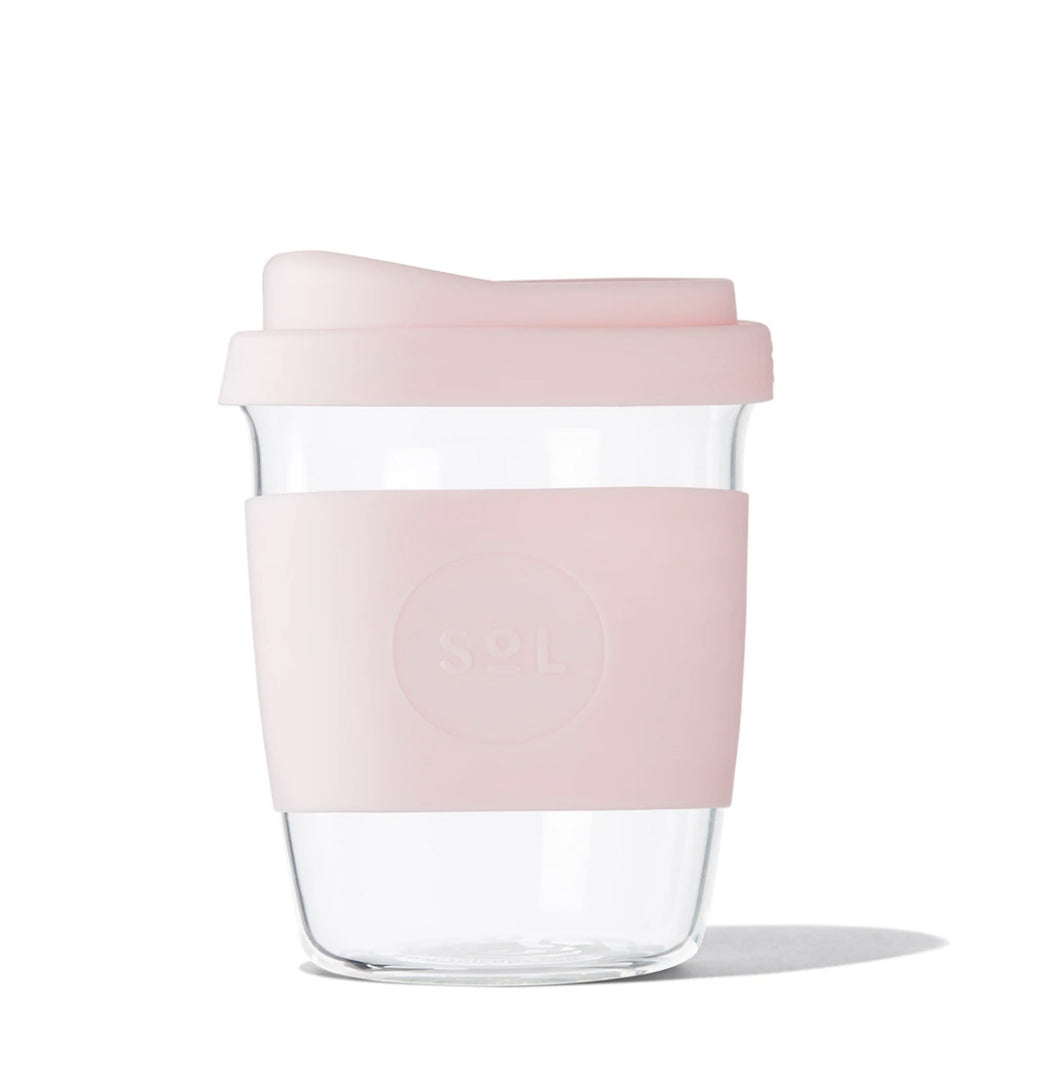 8oz Handblown Glass Reusable Cup - Perfect Pink