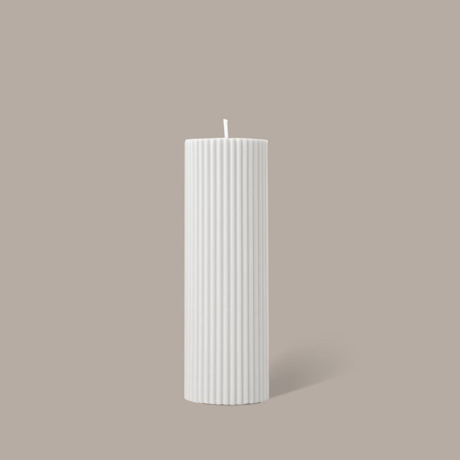 Wide Column Pillar Candle - Creamy White