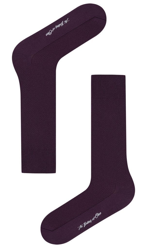 Plum Purple Textured Socks