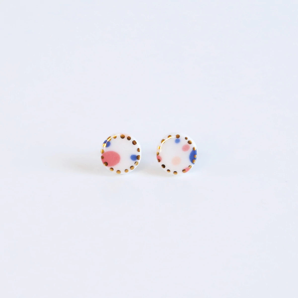 Party mix circle studs - gold dots