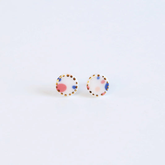 Party mix circle studs - gold dots