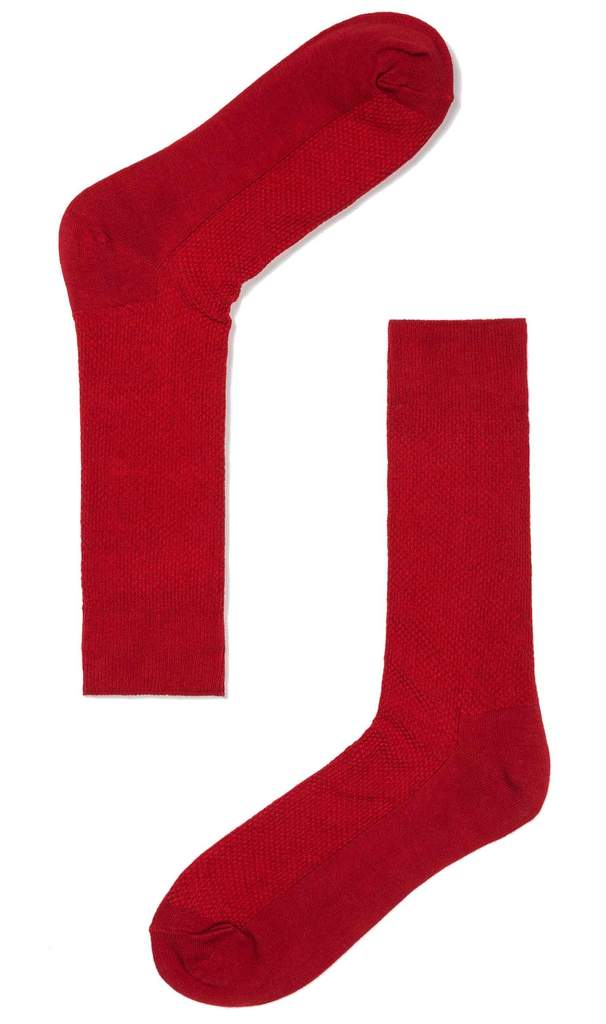 Red Textured Socks