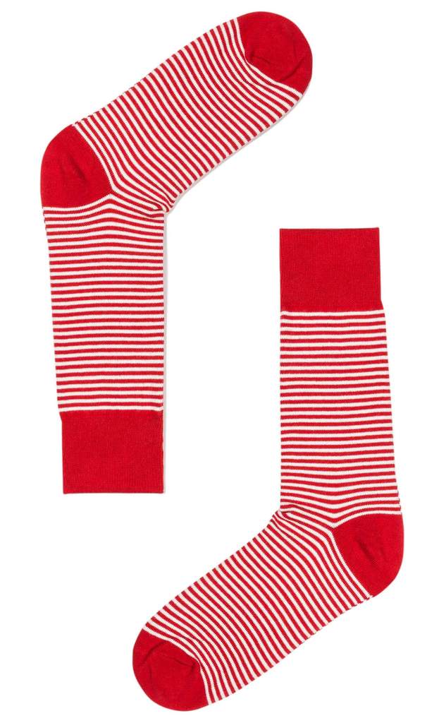 Red & White Stripe Socks