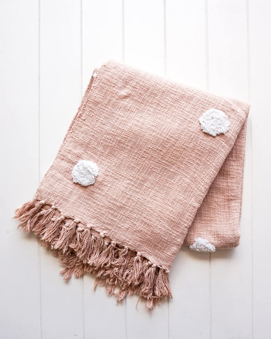 Throw Blanket - Belvidere in Blush