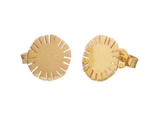 Sol Sun Slit Stud Earrings - Gold