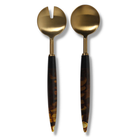 Smokey Amber Salad Servers