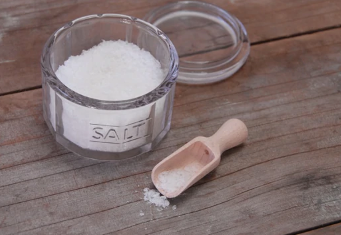 Salt Pot with Wooden Scoop