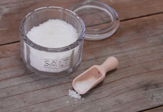 Salt Pot with Wooden Scoop