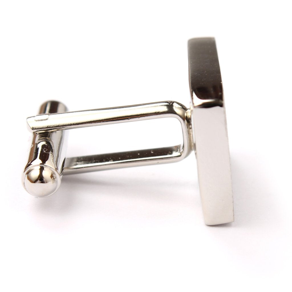 Classic Rectangle Brushed Silver  Cufflinks