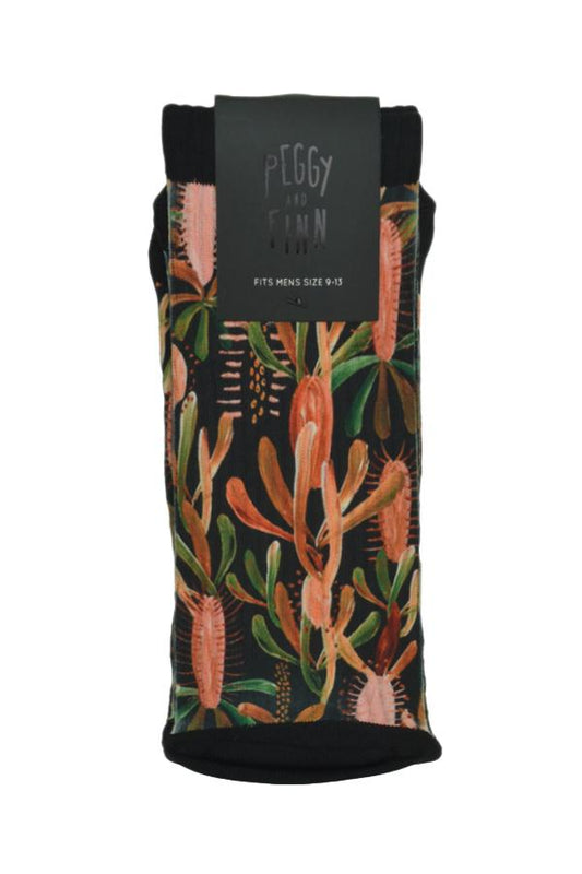 SOCKS - Grass Tree Black