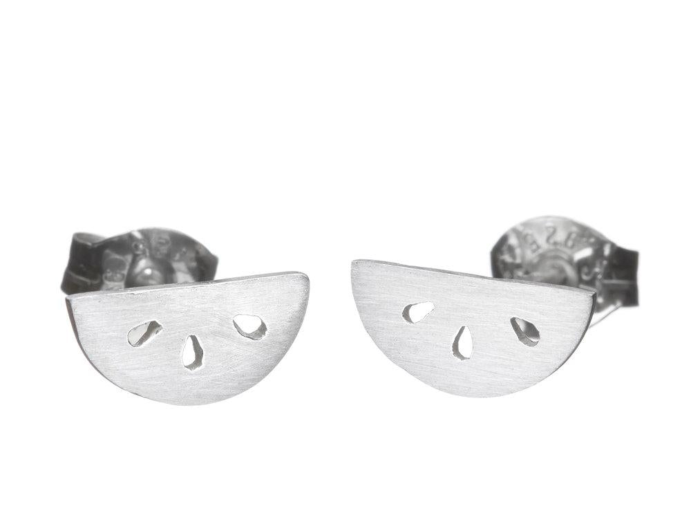 Watermelon Studs - Silver