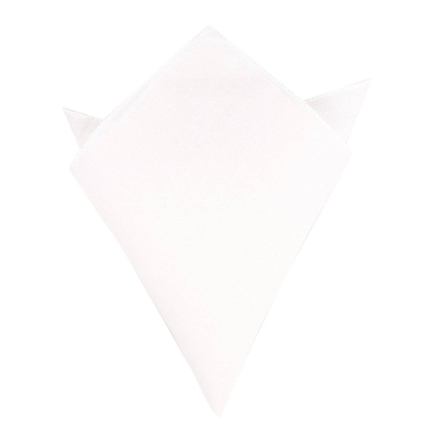 White Cotton Pocket Square