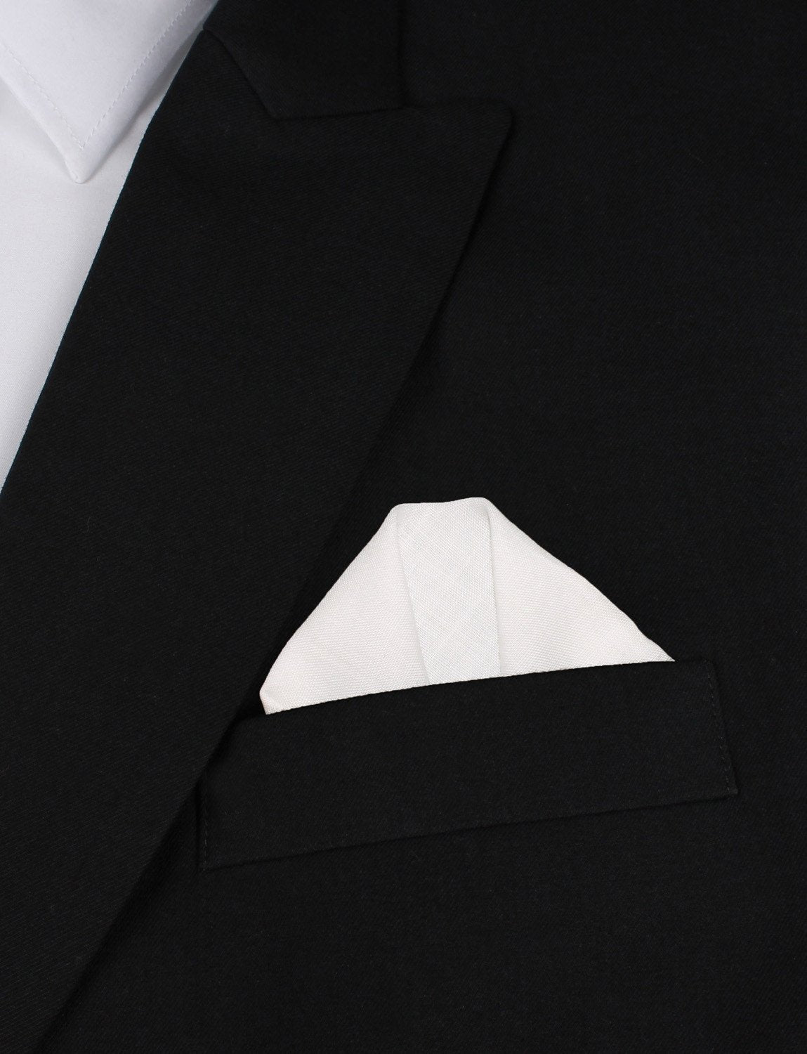 White Cotton Pocket Square