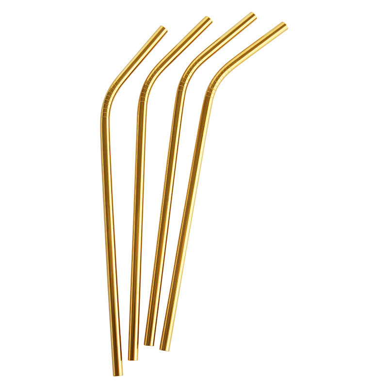 Gold Drinking Straws 4pk