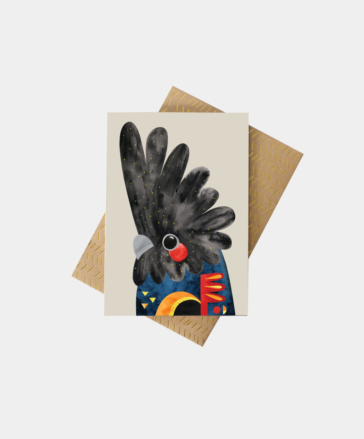 Black Cockatoo Greeting Card