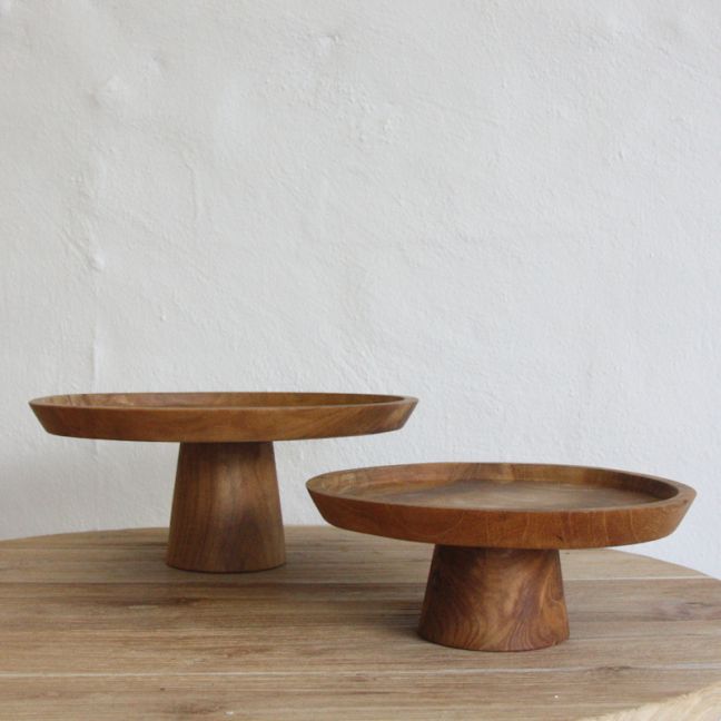 Jali Wooden Cake Stand - Small