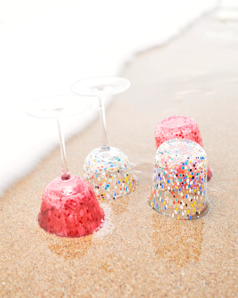 Party Speckle Coupe Glass 2P - Click and Collect item only