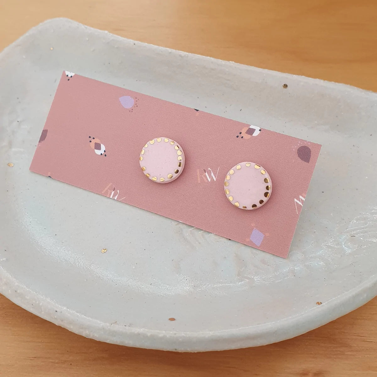 Single colour studs - gold dots